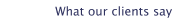 What our clients say
